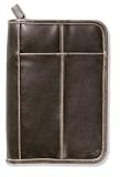 Distressed Leather-Look Brown Book Cover with Stitching Accent, Large