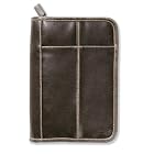 Distressed Leather-Look Brown Book Cover with Stitching Accent, Large by