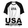 T-Shirt Raglan White " Usa Roadie " Occupations