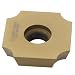 Dorian Tool SDGX Multilayer Coated Carbide Square Convex Milling Indexable Insert, 0.0781" Nose Radius, 3/4" Insert, 3/16" Thick (Pack of 10)