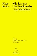 Wie liest man den Haushaltsplan einer Gemeinde?