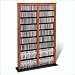Cherry Finish Double Width Multimedia Storage Barrister Tower