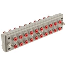 SMC KDM Series Polybutylene Terephthalate Rectangular Multi-Connector, 5/32" Tube OD, 20 Connecting Tubes