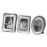 Wallace Sterling New Mini FramesModern Swirl, Wave, Oval Corrugate, Set of 3