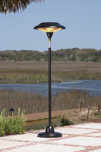Hammer Tone Bronze Floor Standing Round Halogen Patio Heater