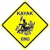 KAYAK CROSSING sign * street sport boat