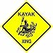KAYAK CROSSING sign * street sport boat