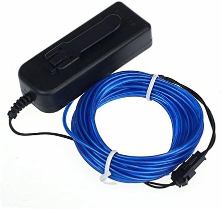 Cottee® Bright Cold Blue Light Apparel Line Lights Battery Operated on 9.9 Ft Long Yellow Color Ultra Thin Light Wire (blue)