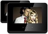 Odys Duo Tragbarer DVD-Player/Fernseher mit Touch-Bedienfeld und zusätzlichem 17,8 cm (7 Zoll) Bildschirm (USB, DVB-T) schwarz
