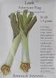 Leek American Flag Heirloom Seeds 175 Seeds