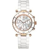 Guess Collection Women's I47504M1 White Ceramic Quartz Watch with Mother-Of-Pearl Dial