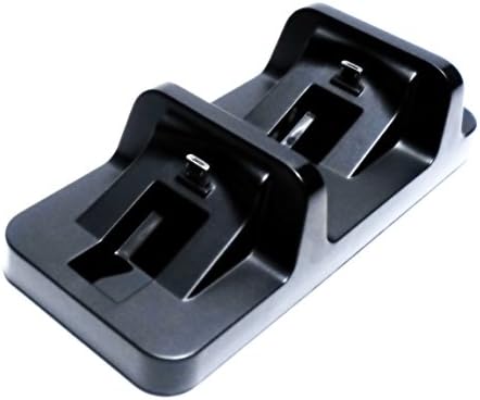 Dual PS4 Controller Charger With A Micro USB Charging Cable - Black Dual Charging Station Dock With Fast Recharge For Unlimited Video Gaming Time