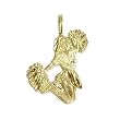 Cheerleader Charm 14k Gold 21mm