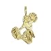Cheerleader Charm 14k Gold 21mm