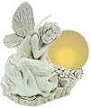 Echo Valley 4170 Solar Powered Lighted Sleeping Fairy Resin Statue
