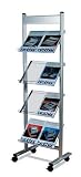 Axcess 4 Shelf Acrylic Literature Display 2 Magazine Wide nkn6314