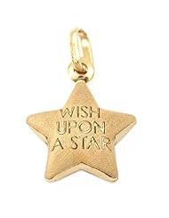 14k Satin Gold Wish Upon A Star Charm Bracelet 14mm