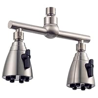 Danze D462012BN 7-Inch Double Head Showerhead, Brushed Nickel