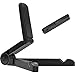 iPad Stand, Folding Tablet Stand, Portable Mini iPad Stand Adjustable Tablet Stands and Holders for 7-10 inch pad, E-Readers, Smartphones, iPhone, iPad Air , Samsung Galaxy Tab, Kindle Fire (Black)
