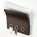 Letter Holder and Magnetic Key Rack - Espresso