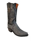1883 by Lucchese Women's N4077-S54 Leather Boots,Charcoal Lizard,9 B US