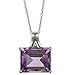 10k White Gold 5.6cttw Emerald-Cut Amethyst and title=