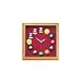 Pro Series Square Billiard Clock (Oak / Burgundy Felt)