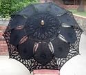 Black Cotton Parasol