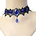 ETERNITY J. Retro Handmade Craft Lace Royal Court Vampire Choker Gothic Necklace Bracelet Black Pendant Chain