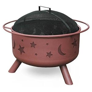 Landmann 28335 Big Sky Stars & Moons Fire Pit Georgia Clay 12.5-inches deep