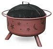 Landmann Big Sky Stars & Moons Fire Pit, Georgia Clay, 12.5-inches deep
