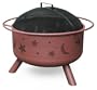 Landmann 28335 Big Sky Stars & Moons Fire Pit, Georgia Clay, 12.5-inches deep