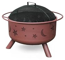Landmann Big Sky Stars & Moons Fire Pit, Georgia Clay, 12.5-inches deep