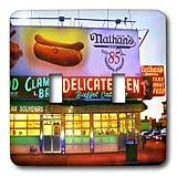 Coney Island - Coney Island Nathans Hot Dog - Light Switch Covers - double toggle switch