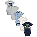 Gerber Baby Boys 5-Pack Short-Sleeve Onesies Bodysuits, Hedgehog, 0-3 Months