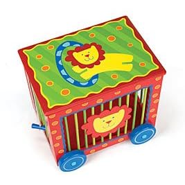 Silly Circus Lion And Cage Wood Decorative Wood Toy Box For Baby Or Toddler by Silly Circus Collection