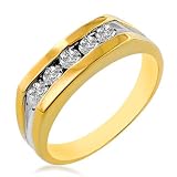 10K Two Tone Gold 0.50 Carat Diamond Ring - Size 9.5