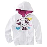 Hello Kitty Girls' French Terry Hood White