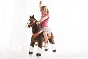 Ponycycle - cheval à roulettes marron