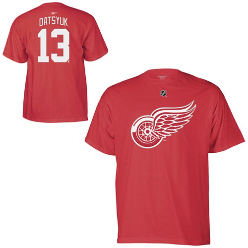 NHL Youth Detroit Red Wings Pavel Datsyuk S/S Player Tee - Flat - R8P3Rteed (Red, Large)