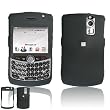 BlackBerry 8300 Curve Cell Phone Black Rubber Feel Protective Case Faceplate Cover