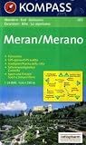 Kompass Karten, Meran: Wander-, Rad- und Skitourenkarte. Mit Panorama. Carta escursioni, bike es sci alpinismo