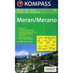 Meran: Wander-, Rad- und Skitourenkarte. Mit Panorama. Carta escursioni, bike es sci alpinismo. GPS-genau. 1:25:000
