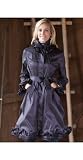 Women's Microfiber Ruffled Bubble Coat