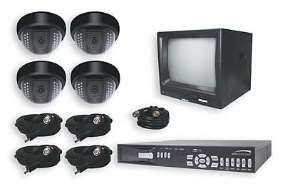 4 Dome Camera CCTV Surveillance System Speco CCTV-Kit2