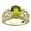 14K Yellow Gold Peridot Ring