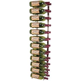 Vintage View 24 Bottle Wall Mounted Wine Rack (2 Deep - Black) by VintageView