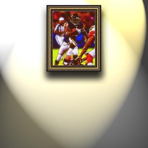 Completely Handpainted American Football Sport Painting, Custom Order FL9005, Oil on Canvas, with Option to Paint Jerry, Brett & Co. from Any Other Favorite Photograph or Picture, Unframed, Size 24'' x 31