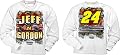 Jeff Gordon NASCAR #24-Drive To End Hunger Flameout Long Sleeve T-Shirt-White