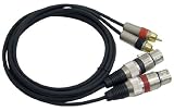 Pyle PPRC-X05 Dual 5ft. Professional Audio Link Cable XLR Female to RCA Male